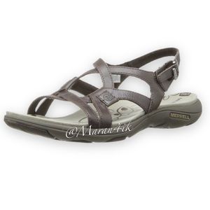 Merrell Agave 2 Lavish Strappy Sandals Bracken Brown Leather Shoes US 8
